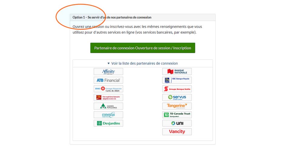 Prestation canadienne d'urgence option 1