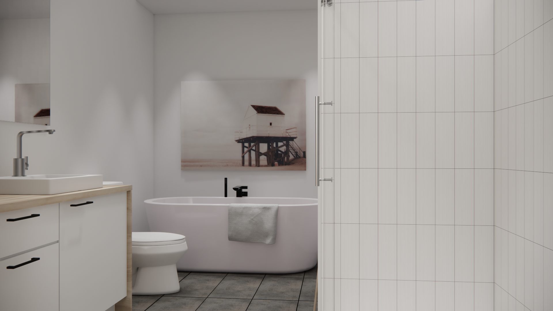 Unité RDC_ Salle de bain 2_petite céramique dans la douche